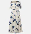 Altuzarra Lydia Floral Cotton-blend Midi Dress In Multi
