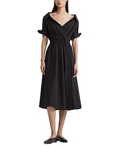 Altuzarra Lydia Open Neck Midi Dress In Black