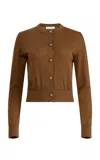 Altuzarra Maddox Knit Cotton-silk Cardigan In Brown