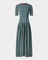 Altuzarra Maisie Drop-waist Knit Midi Dress In Stormcloud