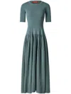 Altuzarra Maisie Drop-waist Knit Midi Dress In Blue