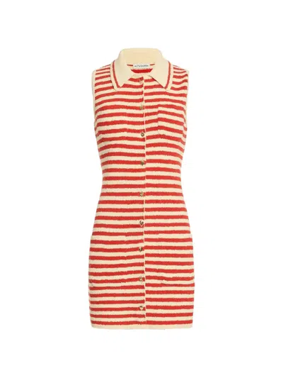 Altuzarra Mamie Striped Mini Dress In Red