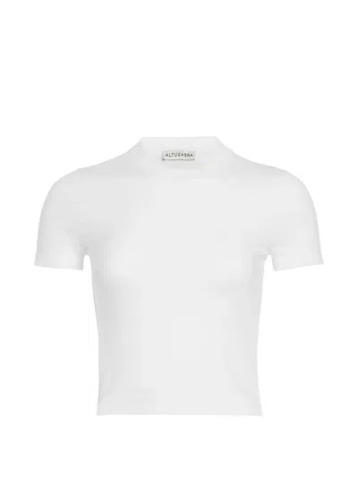 Altuzarra Manny Short-sleeve Sweater In White