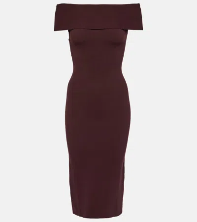Altuzarra Marceau Midi Dress In Brown