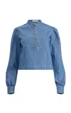 Altuzarra Margot Denim Top In Blue