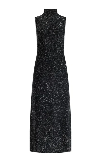 Altuzarra Marian High Neck Knit Maxi Dress In Black