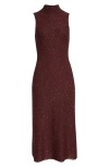 Altuzarra Marian Sleeveless Shimmer Sweater Dress In Burgundy
