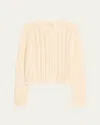 Altuzarra Mariette Pointelle Cotton Knit Cardigan In Neutral