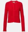 Altuzarra Mariette Scalloped Pointelle Cotton Cardigan