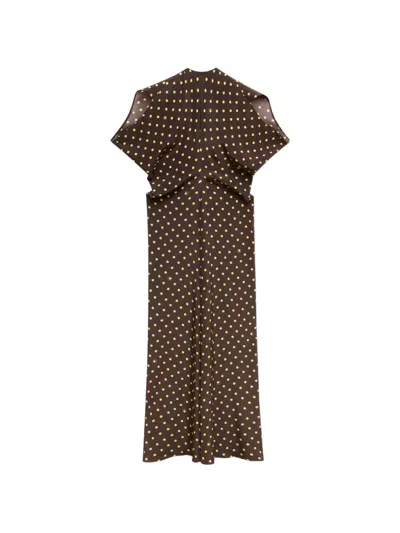 Altuzarra Marni Polka-dot Dress In Brown
