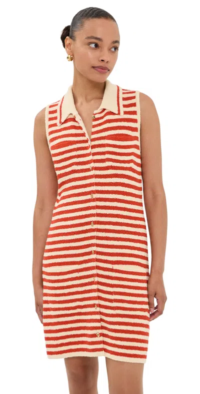 Altuzarra Marnie Dress Ivory In Red