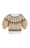Altuzarra Marty Intarsia-knit Cotton Sweater In Ivory Fairisle