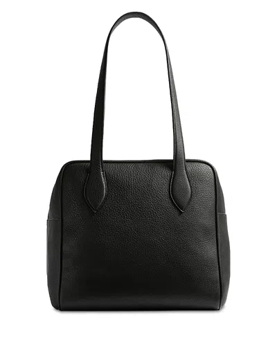 Altuzarra Maxi Cubetto Leather Shoulder Bag In Black