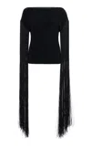 Altuzarra May Fringed Knit Top In Black