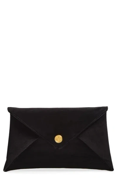 Altuzarra Medallion Velveteen Envelope Clutch In Black