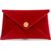 Altuzarra Medallion Velveteen Envelope Clutch In Red