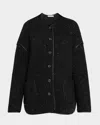 Altuzarra Medrano Leather-piping Knit Jacket