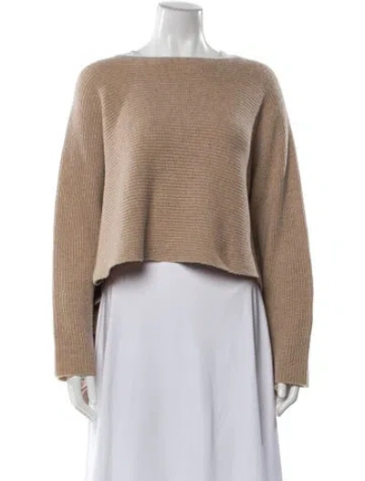 Pre-owned Altuzarra Merino Wool Bateau Neckline Sweater In Neutral