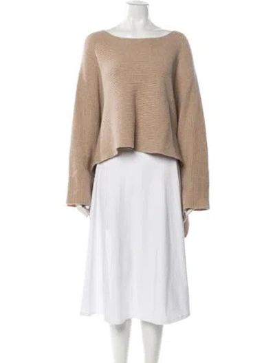 Pre-owned Altuzarra Merino Wool Bateau Neckline Sweater In Neutral