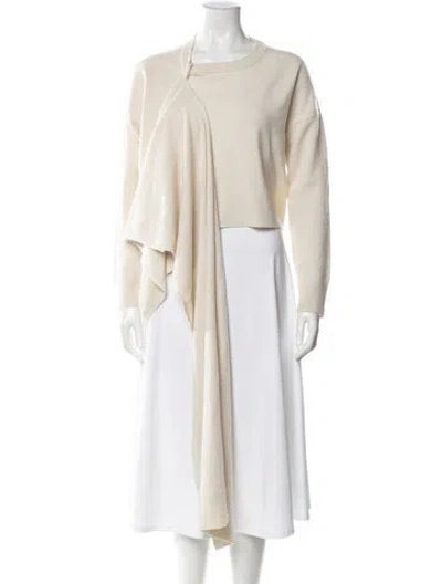 Pre-owned Altuzarra Merino Wool Cowl Neck Sweater In Neutral