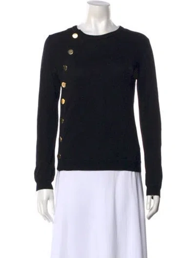 Pre-owned Altuzarra Merino Wool Crew Neck Sweater In Black