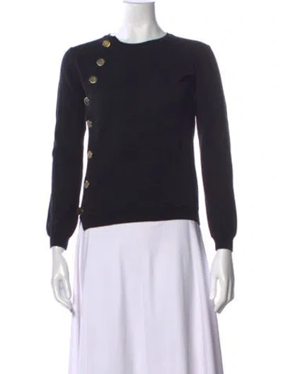 Pre-owned Altuzarra Merino Wool Crew Neck Sweater In Black