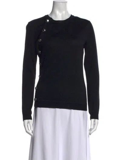 Pre-owned Altuzarra Merino Wool Crew Neck Sweater In Black