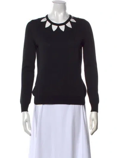 Pre-owned Altuzarra Merino Wool Crew Neck Sweater In Black