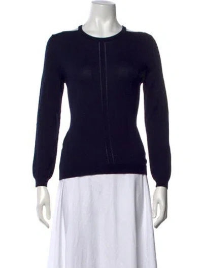 Pre-owned Altuzarra Merino Wool Crew Neck Sweater In Black