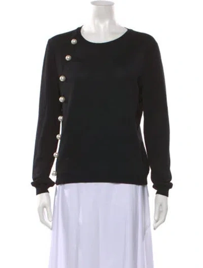 Pre-owned Altuzarra Merino Wool Crew Neck Sweater In Black