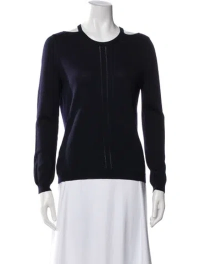 Pre-owned Altuzarra Merino Wool Crew Neck Sweater In Blue