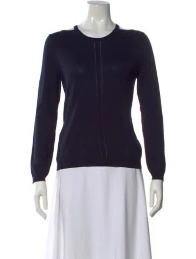 Pre-owned Altuzarra Merino Wool Crew Neck Sweater In Blue