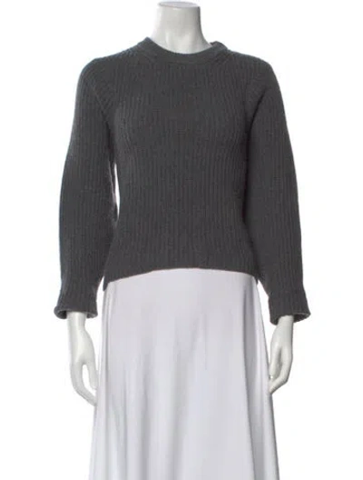 Pre-owned Altuzarra Merino Wool Crew Neck Sweater In Gray