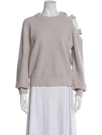 Pre-owned Altuzarra Merino Wool Crew Neck Sweater In Neutral