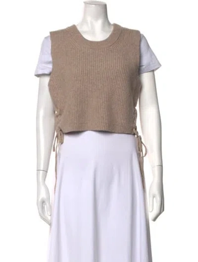 Pre-owned Altuzarra Merino Wool Crew Neck Sweater In Neutrals