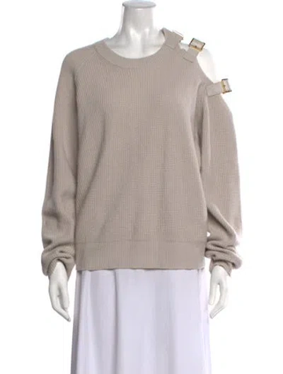 Pre-owned Altuzarra Merino Wool Crew Neck Sweater In Neutrals