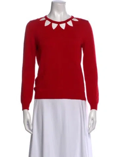 Pre-owned Altuzarra Merino Wool Crew Neck Sweater In Red