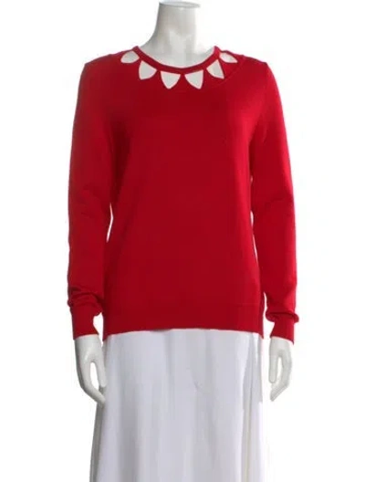 Pre-owned Altuzarra Merino Wool Crew Neck Sweater W/ Tags In Red