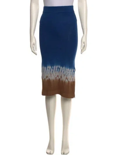 Pre-owned Altuzarra Merino Wool Knee-length Skirt In Blue