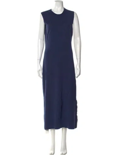 Pre-owned Altuzarra Merino Wool Long Dress In Blue