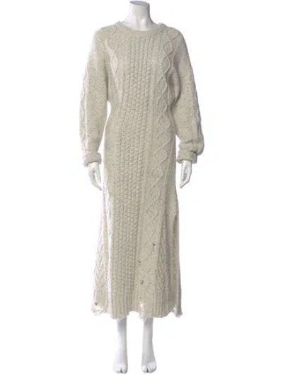 Pre-owned Altuzarra Merino Wool Long Dress In Gray