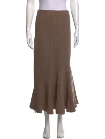 Pre-owned Altuzarra Merino Wool Long Skirt In Neutrals