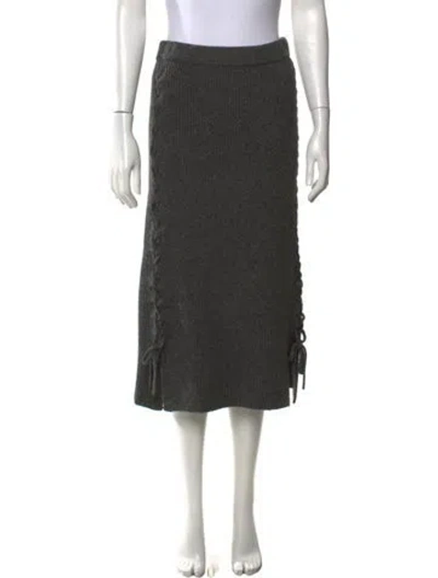 Pre-owned Altuzarra Merino Wool Midi Length Skirt In Grey