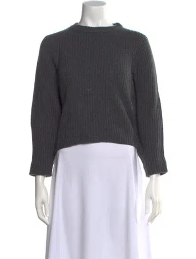 Pre-owned Altuzarra Merino Wool Mock Neck Sweater In Gray