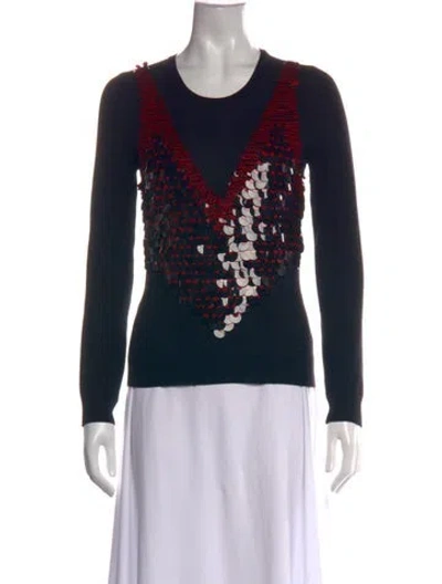 Pre-owned Altuzarra Merino Wool Patterned Sweater In Black