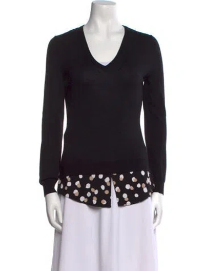 Pre-owned Altuzarra Merino Wool Printed Sweater In Black