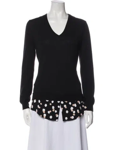 Pre-owned Altuzarra Merino Wool Printed Sweater In Black