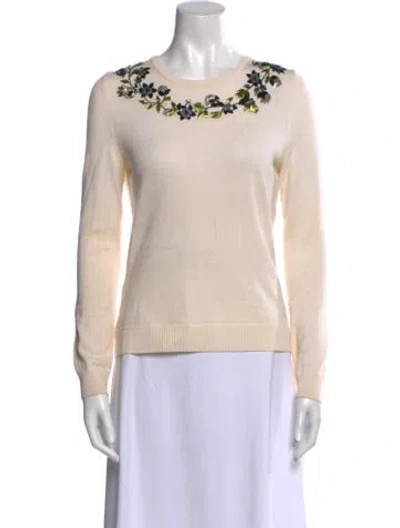 Pre-owned Altuzarra Merino Wool Scoop Neck Sweater In Neutral
