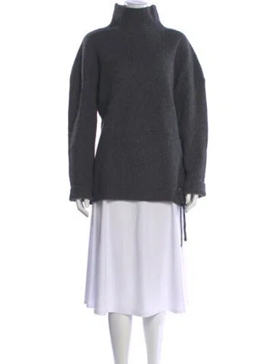 Pre-owned Altuzarra Merino Wool Turtleneck Sweater In Gray