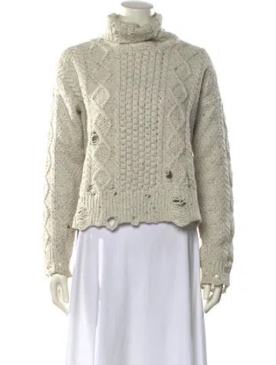 Pre-owned Altuzarra Merino Wool Turtleneck Sweater In Neutral